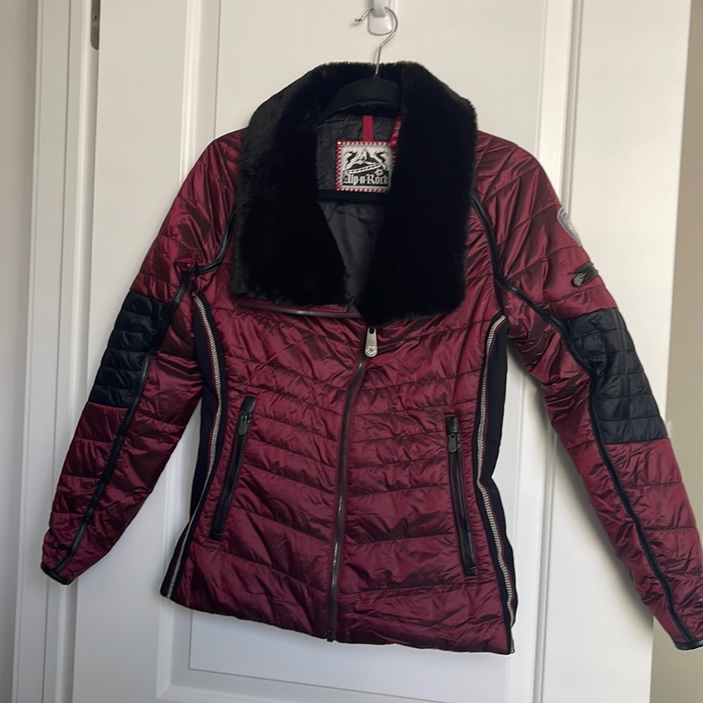 Alp n Rock two toned fur red jacket